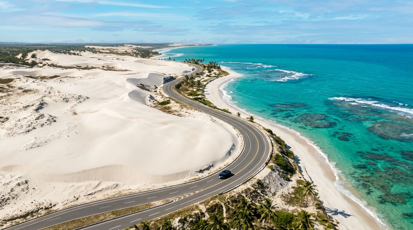 Bela paisagem praiana do litoral do Nordeste